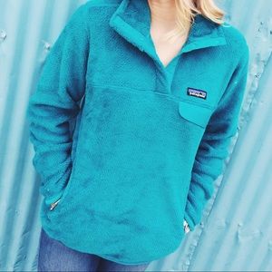 Patagonia teal pullover